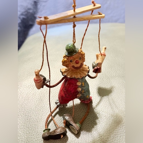 Marionette Jester Clown Christmas Ornament Puppet Figure Holiday Vintage Decor - Picture 11 of 14